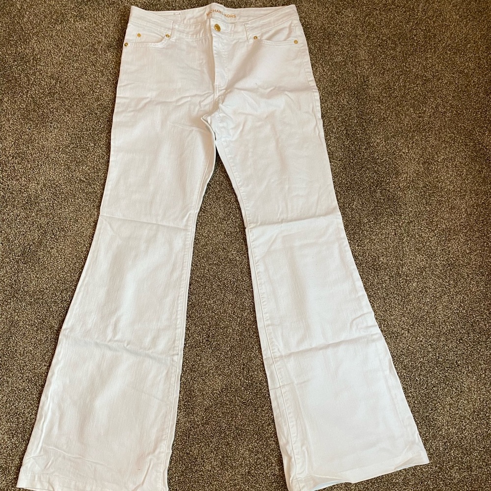 Michael Kors Flared White Jeans SZ 10